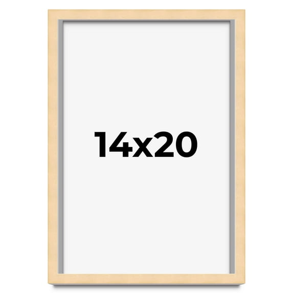 14x20 Shadow Box Frame Brown | 0.875 Inches Deep Real Wood Contemporary Shadowbox Display Frame |
