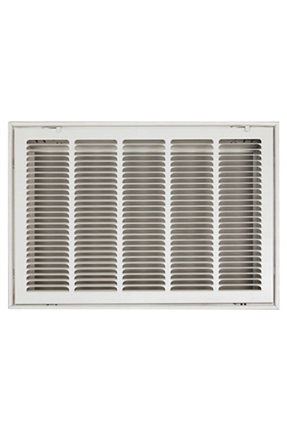 14x20 Soft White Stamped Face 1-inch Filter Grille (Steel) - Shoemaker FG1