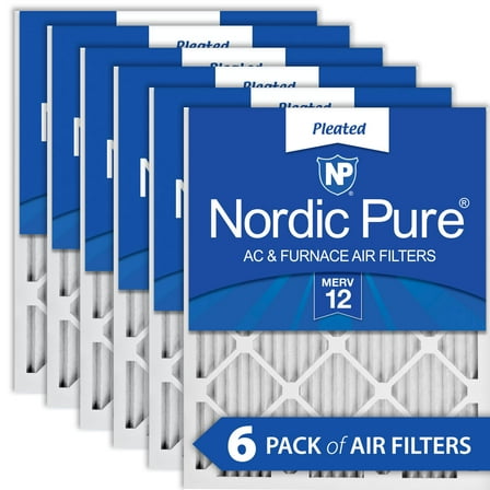 14x20x1 (13_1/2x19_1/2) Pleated MERV 12 Air Filters 6 Pack