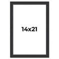 thumbnail image 1 of 14x21 Frame Black Real Wood Picture Frame Width 1.25 Inches | Interior Frame Depth 0.5 Inches |, 1 of 8