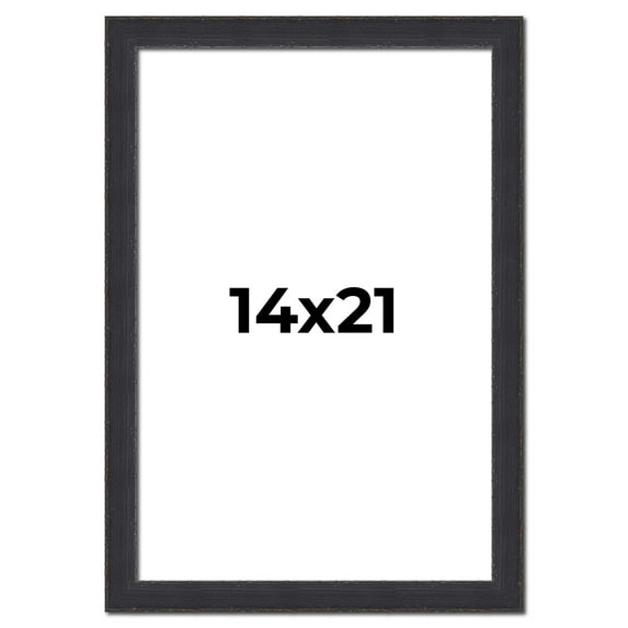 14x21 Frame Black Real Wood Picture Frame Width 1.25 Inches | Interior Frame Depth 0.5 Inches |