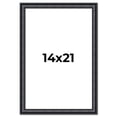 thumbnail image 1 of 14x21 Frame Black Real Wood Picture Frame Width 1.25 inches | Interior Frame Depth 0.5 inches |, 1 of 8