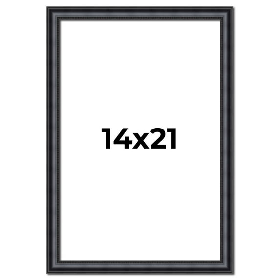 14x21 Frame Black Real Wood Picture Frame Width 1.25 inches | Interior Frame Depth 0.5 inches |