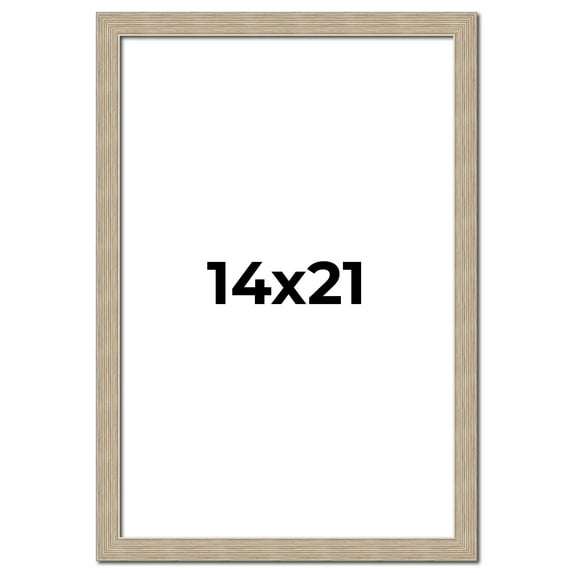 14x21 Frame Grey Solid Wood Picture Frame Width 1 Inches | Interior Frame Depth 0.5 Inches |