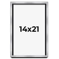 thumbnail image 1 of 14x21 Shadow Box Frame Silver | 1.375 Inches Deep Real Wood Contemporary Shadowbox Display Frame |, 1 of 7