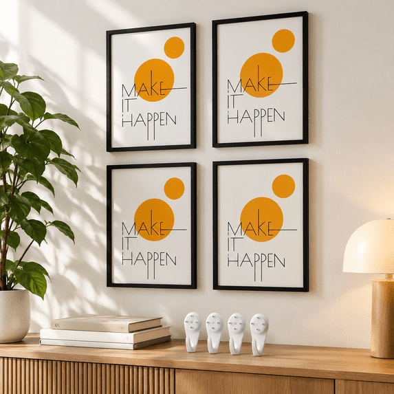 14x22 Black Picture Frame Set of 4 for Wall Display and Collage ...