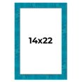 thumbnail image 1 of 14x22 Frame Blue Teal Burl Wood Picture Frame | 1.75 Inch Moulding Width | Interior Frame Depth 0.5, 1 of 8