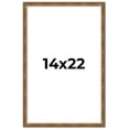 thumbnail image 1 of 14x22 Frame Gold Solid Wood Picture Frame - Complete Modern Photo Frame Includes UV Acrylic, 1 of 8
