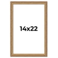 thumbnail image 1 of 14x22 Frame Gold Solid Wood Picture Frame Width 1.25 Inches | Interior Frame Depth 0.375 Inches |, 1 of 8