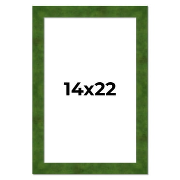 14x22 Frame Green Burl Solid Wood Picture Frame | 1.75 Inches Moulding Width | Interior Frame Depth
