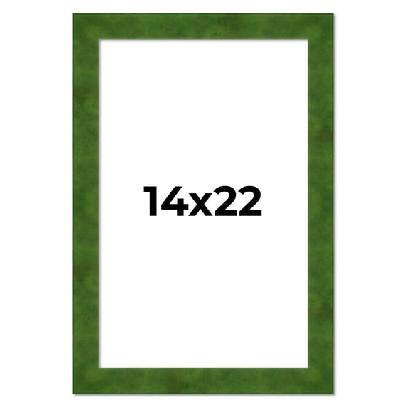 14x22 Frame Green Burl Solid Wood Picture Frame | 1.75 Inches Moulding Width | Interior Frame Depth