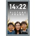 thumbnail image 1 of 14x22 Frame Rustic Sky Blue Solid Wood Picture Frame | 0.75 Inch Moulding Width |Includes UV, 1 of 8