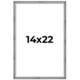 thumbnail image 1 of 14x22 Frame Silver Picture Frame - Complete Modern Photo Frame Includes UV Acrylic Shatter Guard, 1 of 8
