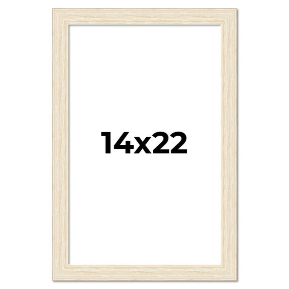 14x22 Frame White Real Wood Picture Frame Width 1.5 inches | Interior Frame Depth 0.5 inches | Barn