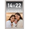 thumbnail image 1 of 14x22 Frame White Scuffed Rustic Solid Wood Picture Frame | 0.75 Inch Moulding Width| Includes UV, 1 of 8