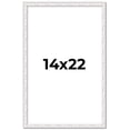 thumbnail image 1 of 14x22 Frame White Scuffed Rustic Solid Wood Picture Frame | 0.75 Inch Moulding Width| Includes UV, 1 of 8