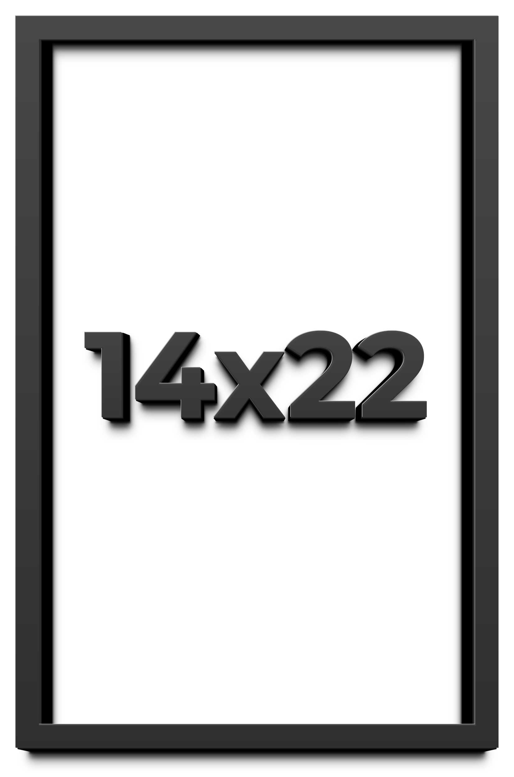 14x22 Shadow Box Frame Black | 1 inches Deep Real Wood Contemporary ...