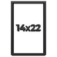 thumbnail image 1 of 14x22 Shadow Box Frame Black | 1 inches Deep Real Wood Contemporary Shadowbox Display Frame | UV, 1 of 8