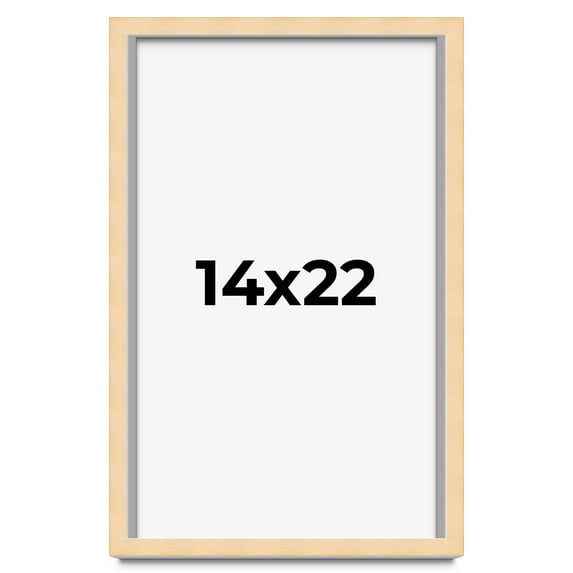 14x22 Shadow Box Frame Brown | 0.875 Inches Deep Real Wood Contemporary Shadowbox Display Frame |