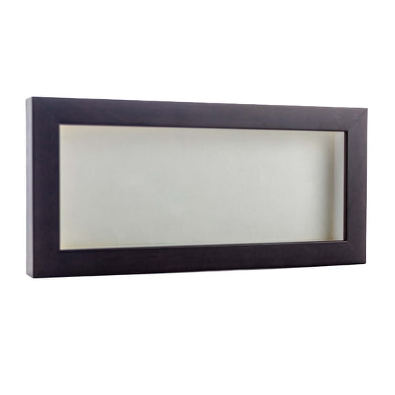 14x22 Shadow Box Frame Brown Walnut Wood | With a 3/4" Usable Display Depth | Includes a White Real