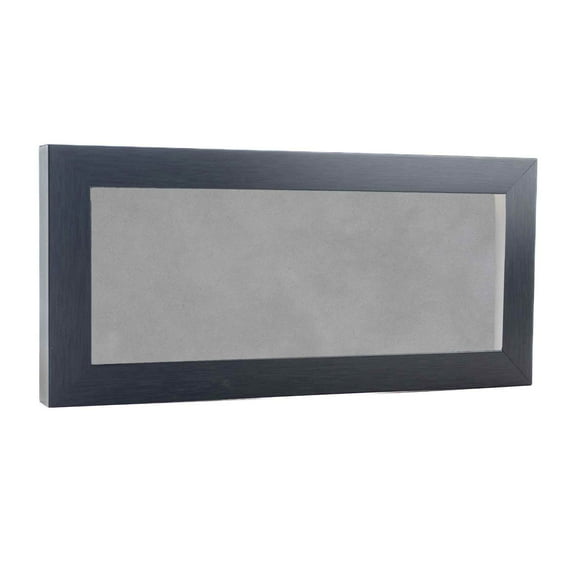 14x22 Shadow Box Frame Charcoal Gray Wood | With a 3/4" Usable Display Depth | Includes a Light