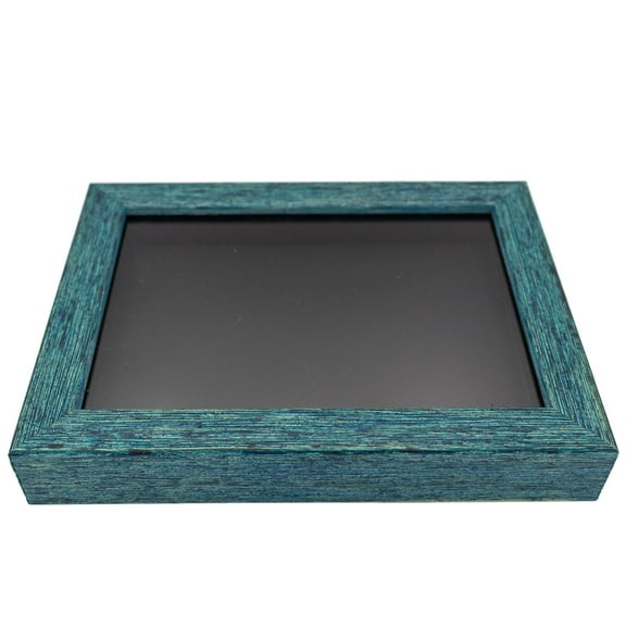 14x22 Shadow Box Frame Farm Blue Real Wood with a Black Acid-Free Backing | 13/16" of Usuable Depth