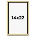 thumbnail image 1 of 14x22 Shadow Box Frame Gold | 1.375 Inches Deep Real Wood Contemporary Shadowbox Display Frame | UV, 1 of 7