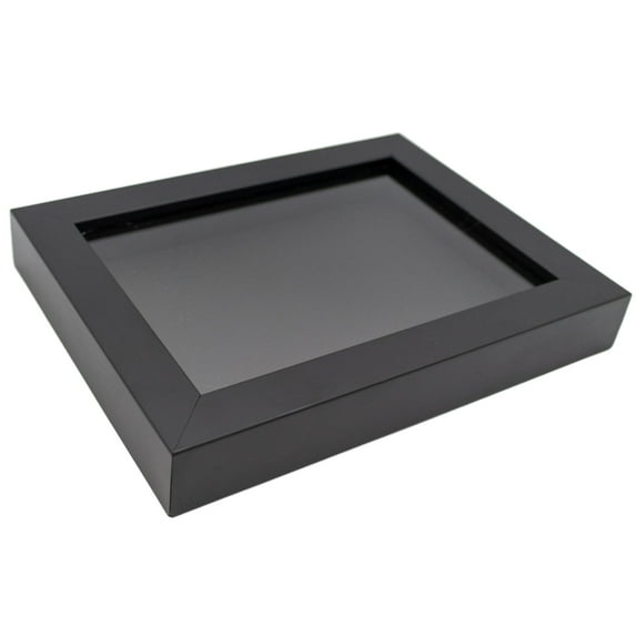 14x22 Shadow Box Frame Painted Black Real Wood with a Black Acid-Free Backing | 3/4" of Usuable