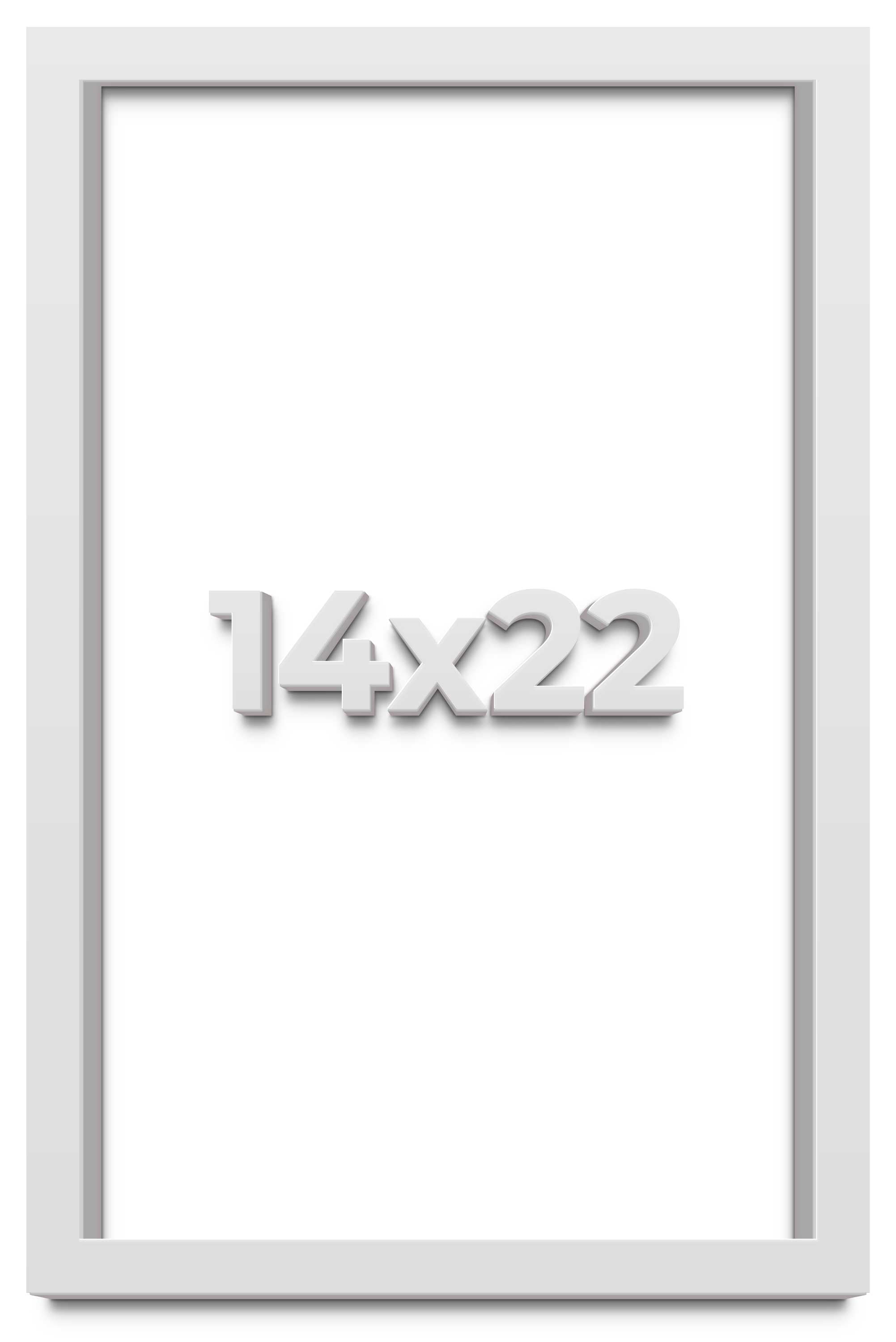 14x22 Shadow Box High Gloss White Display Frame | 1.625 Inches Deep | 1 ...