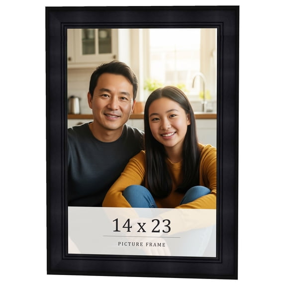 14x23 Frame Black Passaggi Solid Wood Picture Frame Width 1.5 Inches | Interior Depth 0.5 Inches |
