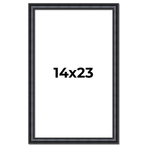 14x23 Frame Black Real Wood Picture Frame Width 1.25 inches | Interior Frame Depth 0.5 inches |
