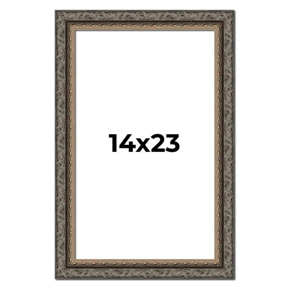 14x23 Frame Black Real Wood Picture Frame Width 2 inches | Interior Frame Depth 0.5 inches | Fitz