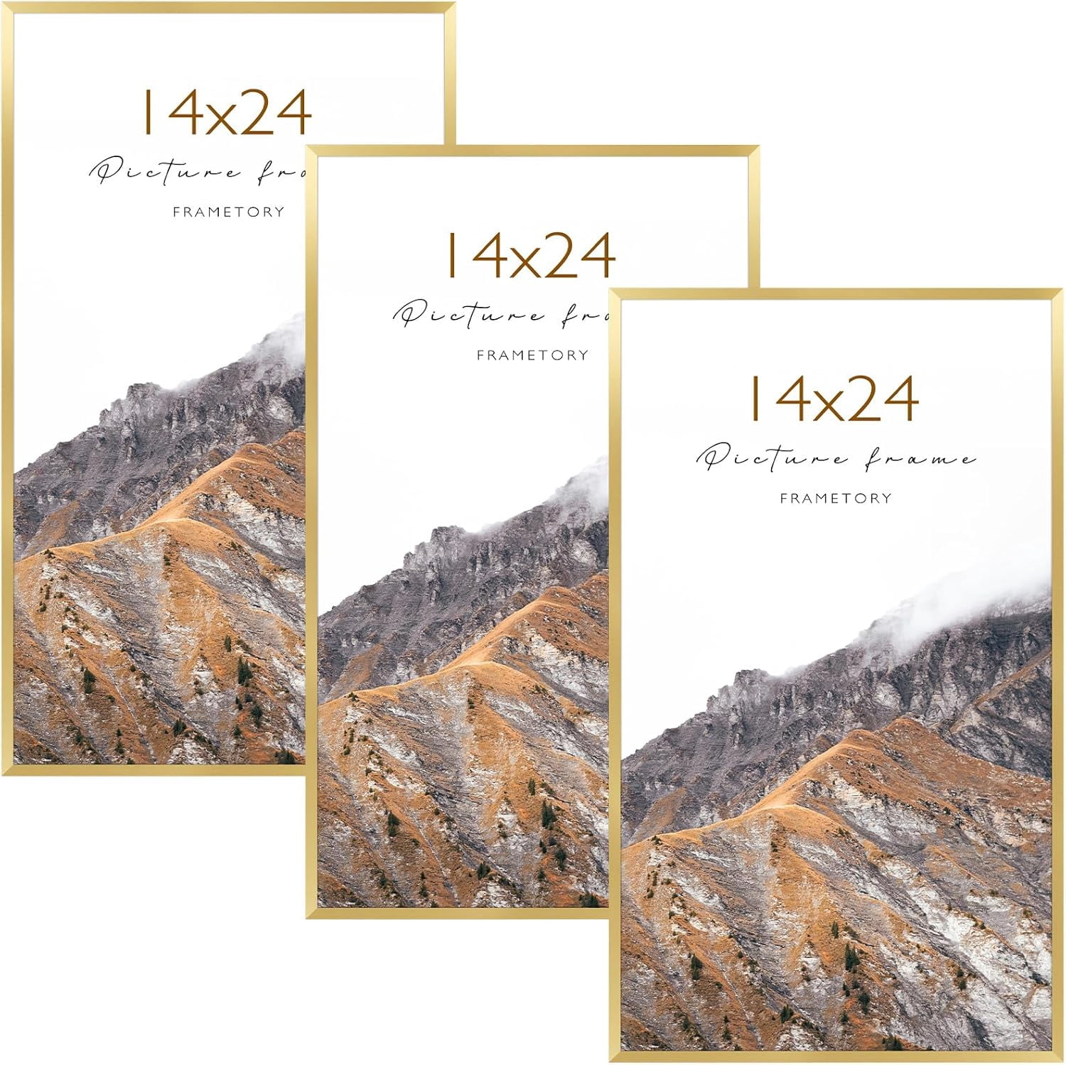 14x24 Aluminum Frames Front Thin Metal Picture Frame for 24x14 Photos ...
