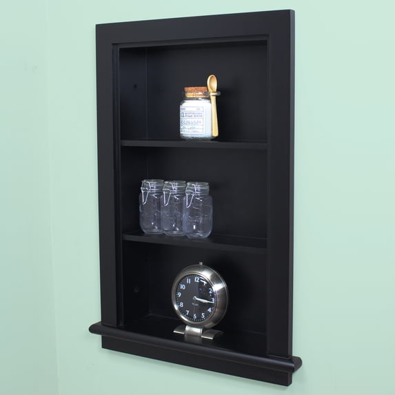 14x24 Black Aiden Wall Niche with plain back