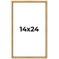 thumbnail image 1 of 14x24 Frame Beaded Gold Solid Wood Picture Frame | 0.75 Inches Moulding Width | Liscio Oro, 1 of 8
