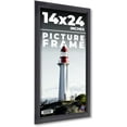 thumbnail image 1 of 14x24 Frame Black Solid Wood Picture Frame - Complete Modern Photo Frame Includes UV Acrylic, 1 of 8