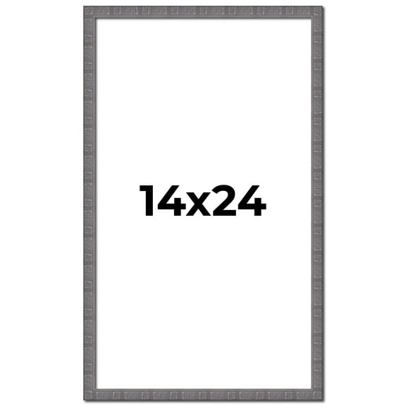 14x24 Frame Blue Kingsley Pewter Solid Wood Picture Frame Width 0.75 Inches |Interior Depth 0.5