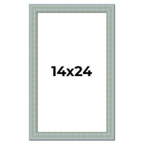 14x24 Frame Blue Teal Distressed Solid Wood Picture Frame | 1.625 Inch Moulding Width | Sonoma Blue