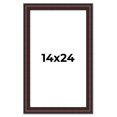 thumbnail image 1 of 14x24 Frame Brown Round Mahogany Solid Wood Picture Frame | 1.625 Inch Moulding Width | with UV, 1 of 8