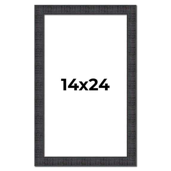 14x24 Frame Brown Rustic Solid Wood Picture Frame 1.5 Inches Wide | Interior Frame Depth 0.5 Inches