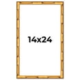 thumbnail image 1 of 14x24 Frame Gold Bamboo Picture Frame - Complete Modern Photo Frame Includes UV Acrylic Shatter, 1 of 8