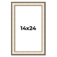 thumbnail image 1 of 14x24 Frame Gold Silver Plein Aire 2" Inch Wide Moulding Solid Wood Picture Frame | Modena, 1 of 8