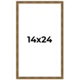 thumbnail image 1 of 14x24 Frame Gold Solid Wood Picture Frame - Complete Modern Photo Frame Includes UV Acrylic, 1 of 8