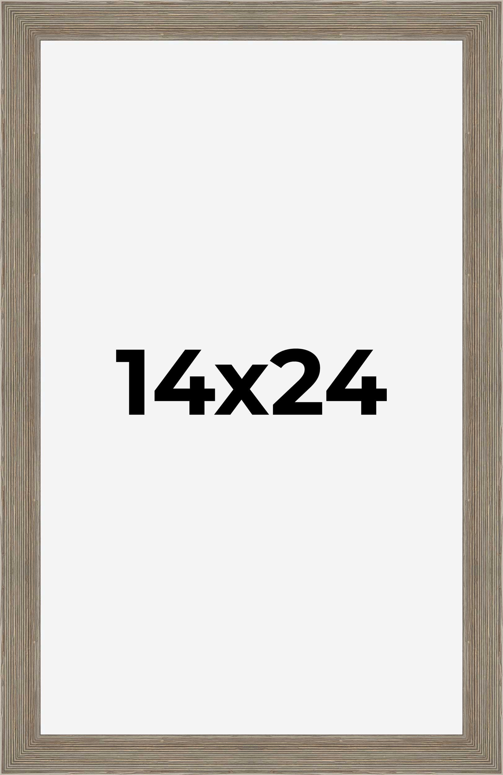 14x24 Frame Gray Barnwood Rustic Solid Wood Picture Frame | 1.5 Inch ...