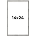 thumbnail image 1 of 14x24 Frame Silver Picture Frame - Complete Modern Photo Frame Includes UV Acrylic Shatter Guard, 1 of 8