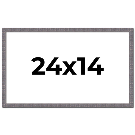 24x14 Frame Slate Blue Distressed Rustic Solid Wood Picture Frame | 0.75 Inch Moulding Width |