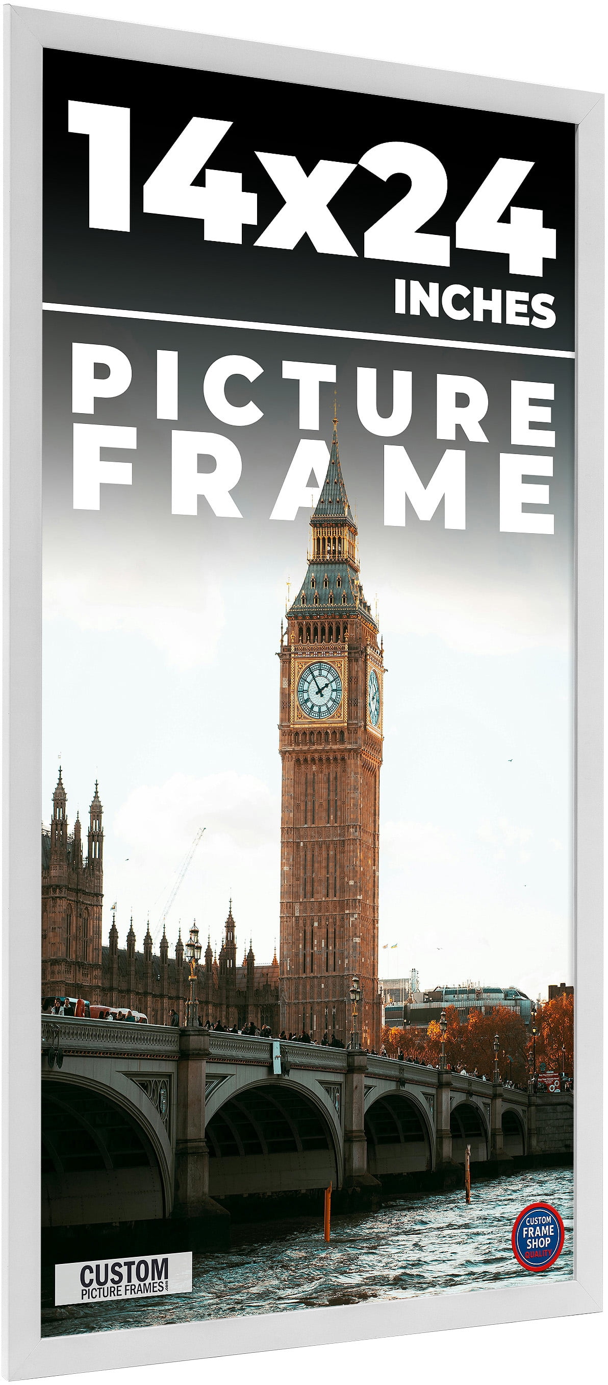 14x24 Frame White Real Wood Picture Frame Width 0.75 inches | Interior ...