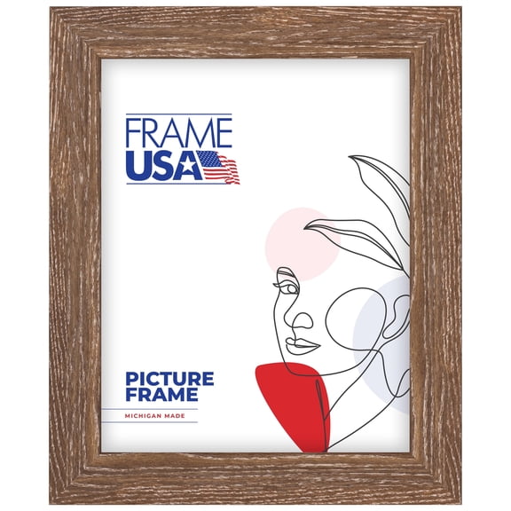 14x24 Picture Frame, Beige Chalked Style 261912, 1.25 Inch MDF with Plexiglass, Wall Display