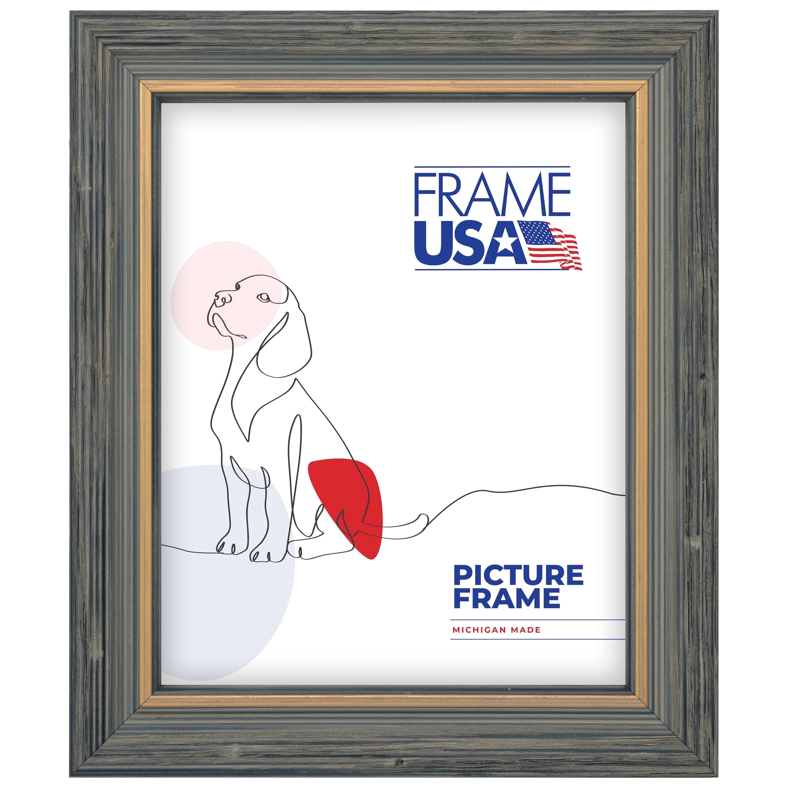 14x24 Picture Frame Gray Distressed Series Style 72817-005 , 1.5 Inch ...