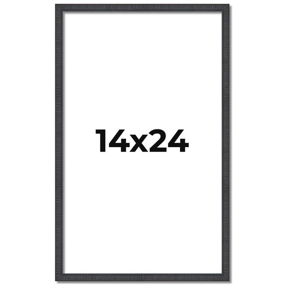 14x24 Rustic Brown Real Wood Picture Frame Width 0.75 inches | Interior Frame Depth 0.5 inches |